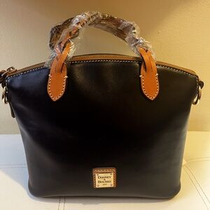 Dooney & Bourke Black and Tan Crossbody Bag